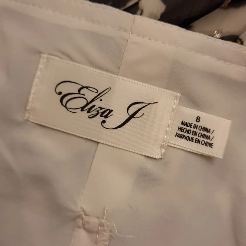 NWT, Eliza J Leopard Print Tiered Chiffon Dress - Picture 15 of 17